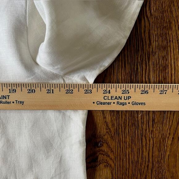 Tommy Bahama 100% Linen Long Sleeve Shirt Womens L Cream Button Up Coastal - Picture 9 of 9